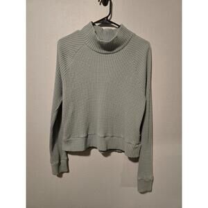 The North Face Women’s Mint Waffle Knit Mock Neck Pullover Activewear Longsleeve